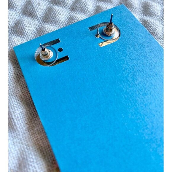 New Retro 80s Style Gold Pink Black White Leopard Print Circle Disk Earrings 3" - Picture 4 of 4